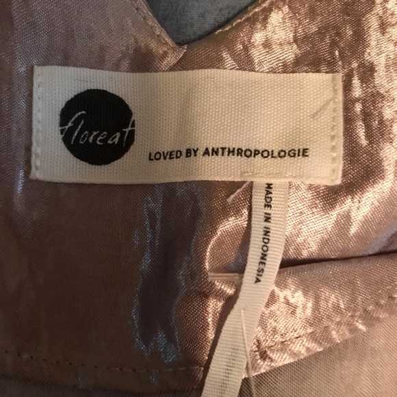 Anthropologie asymmetrical gold dress NWT - Picture 6 of 6